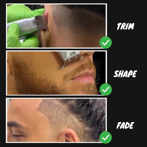 Royal Clips Hair and Beard Fade Kit - Professional Clipper, Trimmer & Foil Shaver Bundle for Men | Complete Grooming Set in Silver