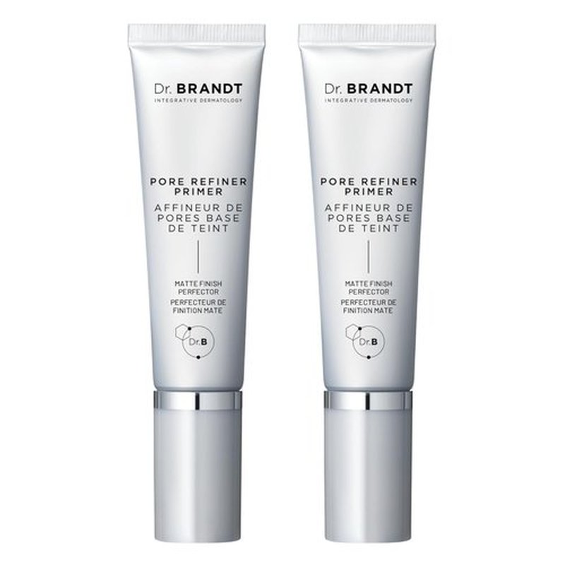 Dr. Brandt Pores No More Primer - Instantly Minimizes Pores, Absorbs Oil & Mattifies Shine - 1.0 fl oz, Set of 2