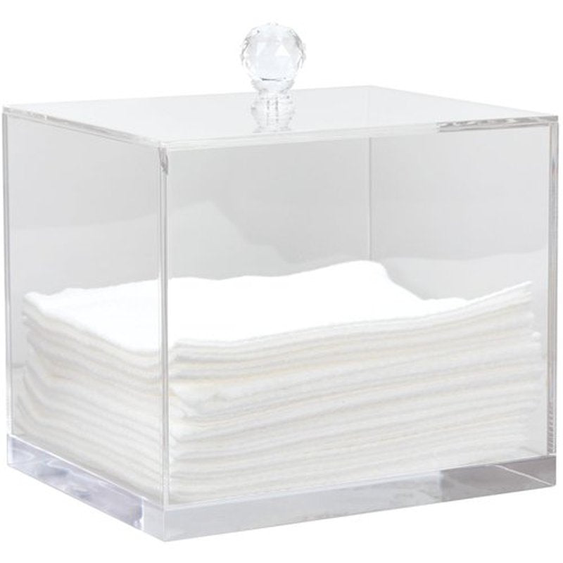 ForPro Premium Pure & Simple XL Facial Towel Acrylic Holder, Holds 50 Pure & Simple XL Facial Towels, Disposable Makeup Remover Dry Wipe Holder
