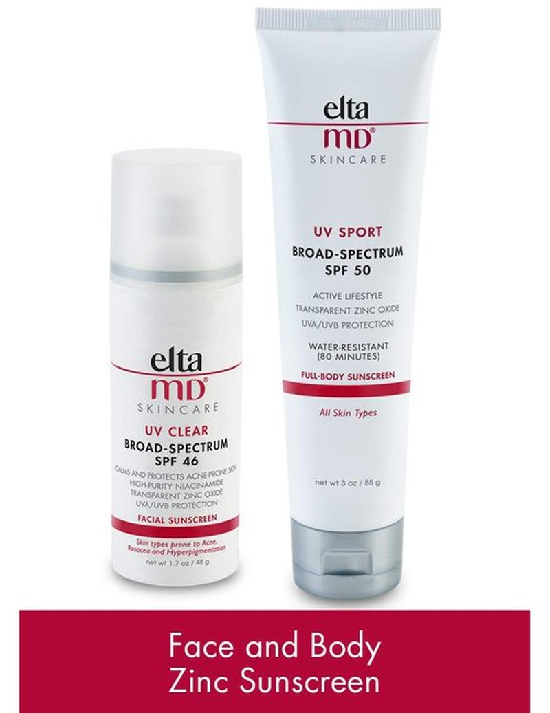 EltaMD Zinc Oxide Sunscreen Set - Mineral-Based Formula, Dermatologist Recommended for Face & Body