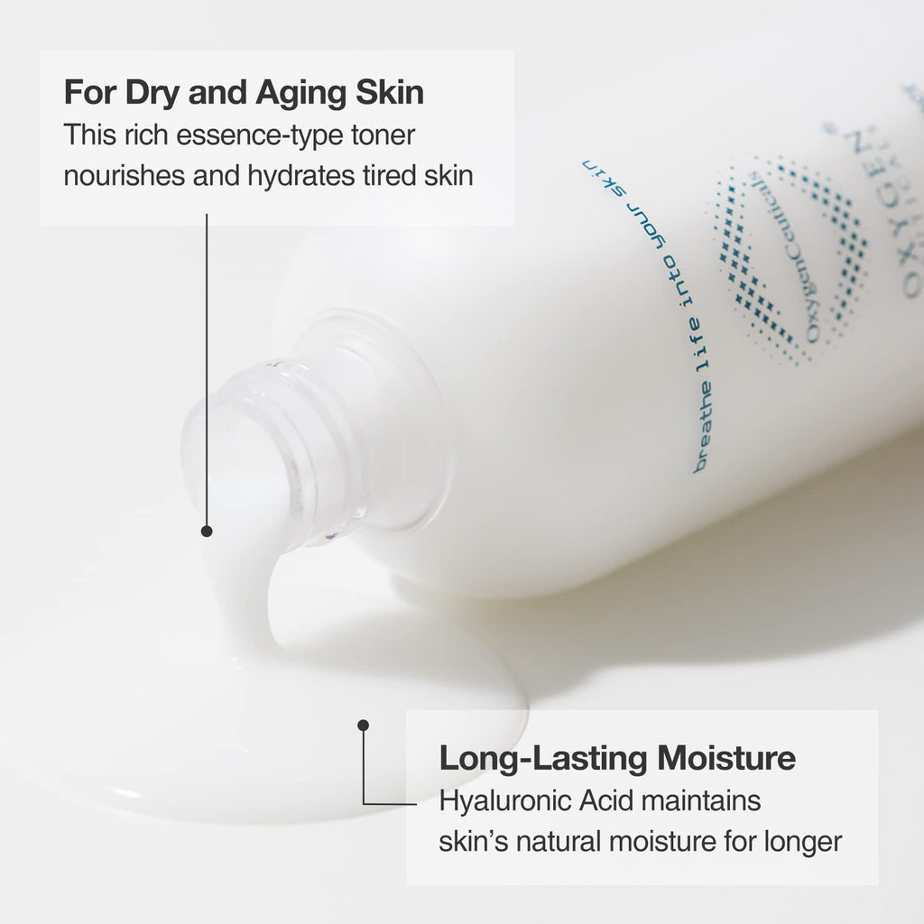 OxygenCeuticals Nutrient Toner – Essence-Type Hydrating Toner for Dry Skin, Deep Moisture & Nourishing Care with Hyaluronic Acid, Portulaca & Allantoin Extracts. 10 fl.oz (300ml)