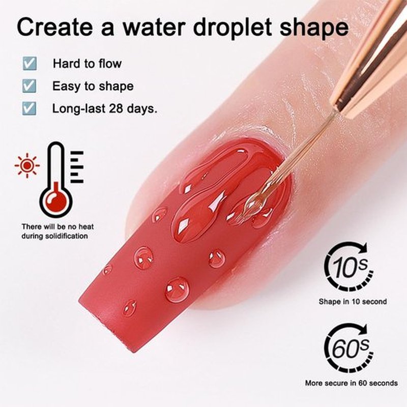 15ml/Bottle Water Droplet Gel Nail Polish Rain Drop Soak Off UV LED Nail Gel Polish Ice Dew Nail Art Design