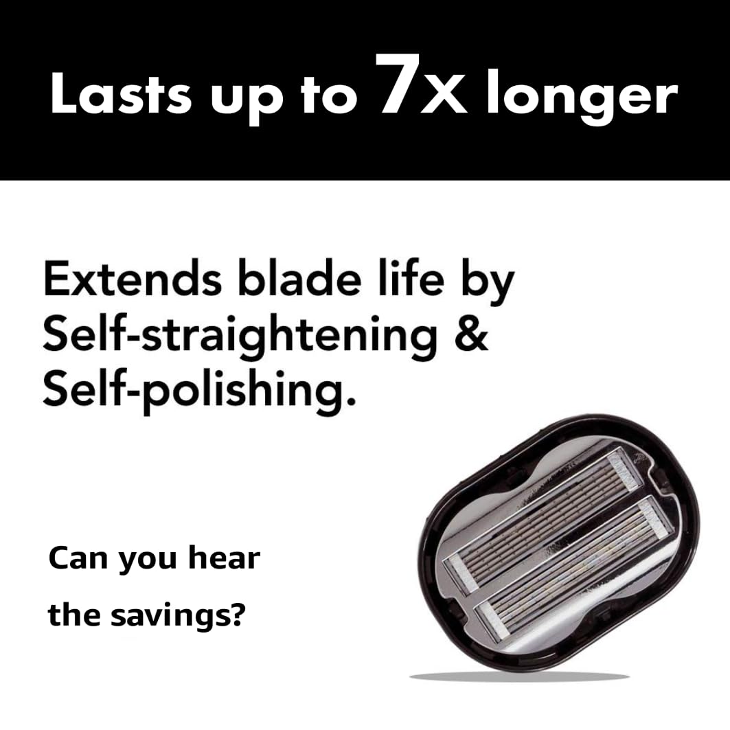 Premium Omnishaver Bi-Directional Shavers for Men & Women | 3x Faster, Smooth, and Safe Shave | Self-Cleaning, Self-Stropping Razor Blades for Shaving Head, Legs, Arms, Body (Green)