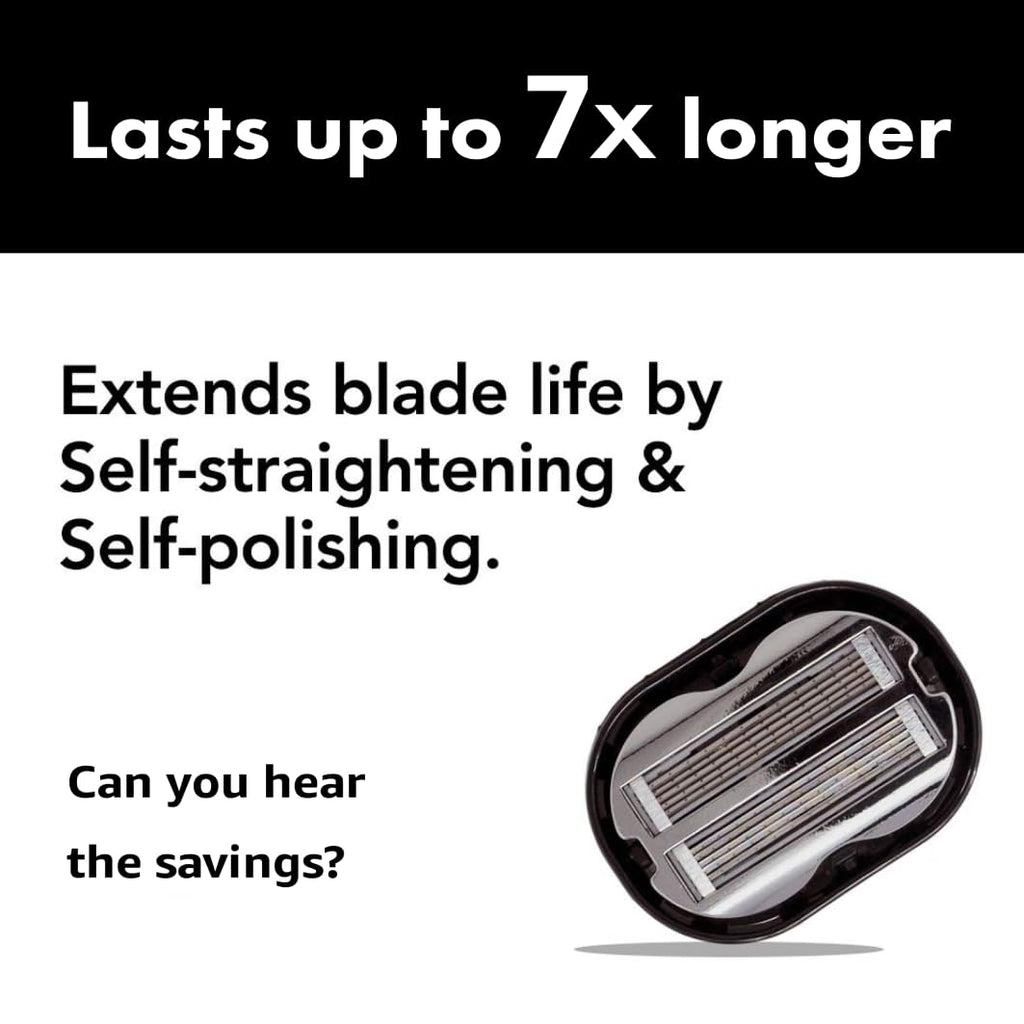 Premium Omnishaver with Cartridge Kit - The Fastest Way to Shave Head, Legs, Arms, Body|an Alternative to Disposable Shaving Razors Self Cleans & Strops During Use with Durable Blade|Bald Head Shaver