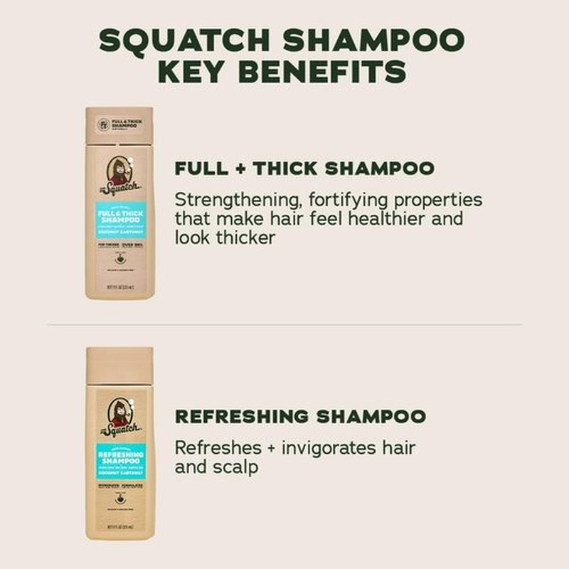 Dr. Squatch Men's Shampoo and Conditioner Set - Natural Coconut Castaway for Fuller Hair | 11 fl oz, 2-Pack