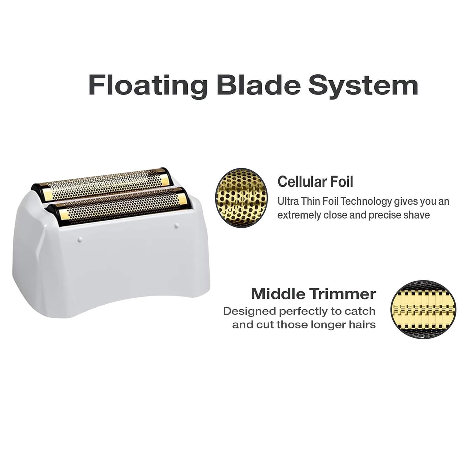 Replacement Foil & Cutter for Andis TS-1/TS-2 Shavers,Gold 2-Pack
