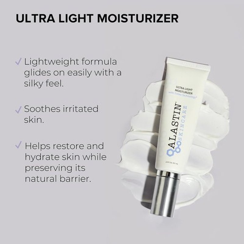 ALASTIN Skincare Ultra Light Daily Face Moisturizer - Hydrating Anti-Aging Cream (2 oz) | Supports Collagen & Elastin Production