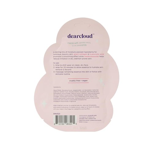 Dearcloud Beary Glowy Skin Face Mask | Deep Moisturizing Dew Essence with Vegan Collagen & Hyaluronic Acid (3 Count)