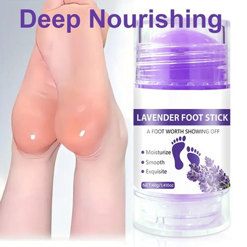 2Pcs Cracked Heel Sticks - Foot Balm Cream for Dry Cracked Feet with Lavender & ALoe Vera Deeply Moisturize and Soften Feet Calluses Rough Skin - Foot Moisturizer Lotion Stick for Women - 1.41oz