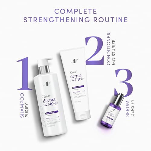 Dove Derma Scalp Density Boost 3-in-1 Scalp Serum 1 ct With Prebiotic Glycerin, Zinc + Peptides, and Niacinamide For Breakage And Hair Thinning 2 oz