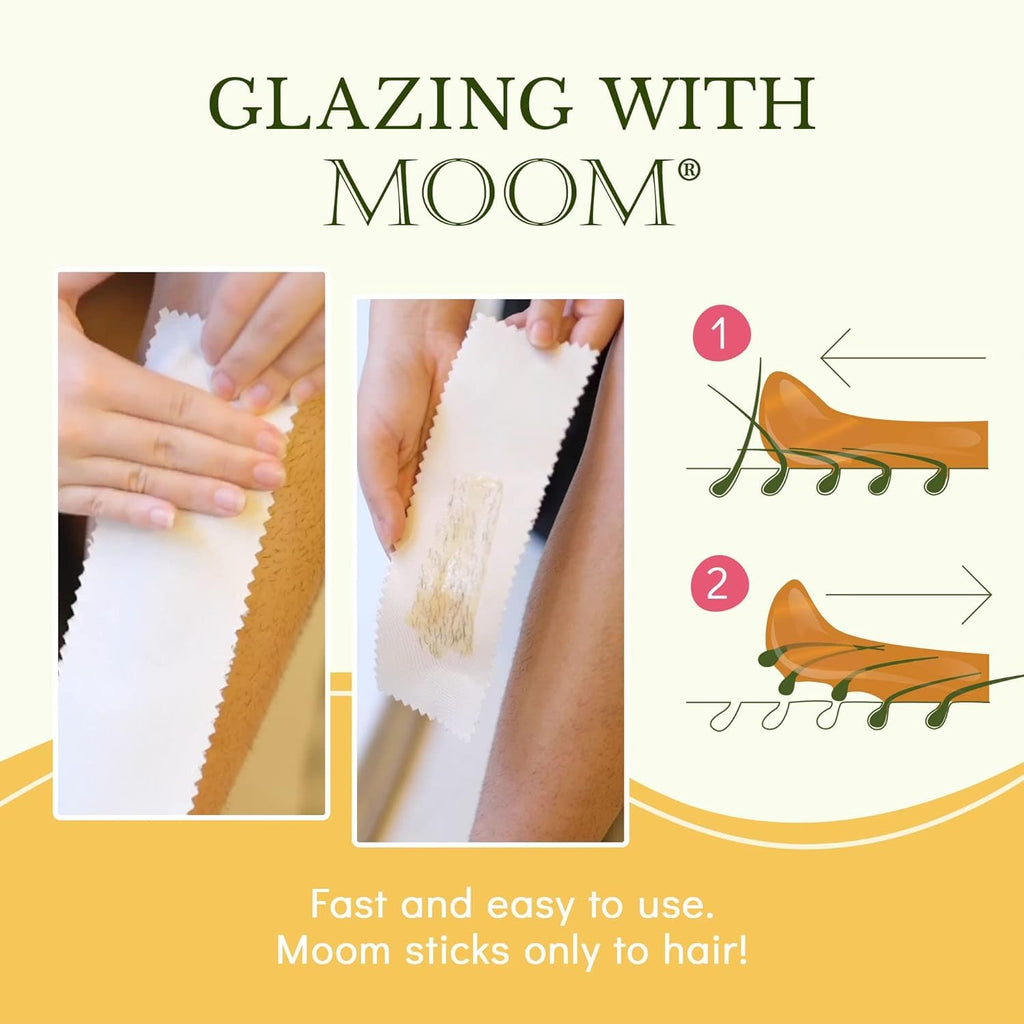MOOM Gift Box include Sugar Wax, Strips & Sticks Foot Cream for Travel