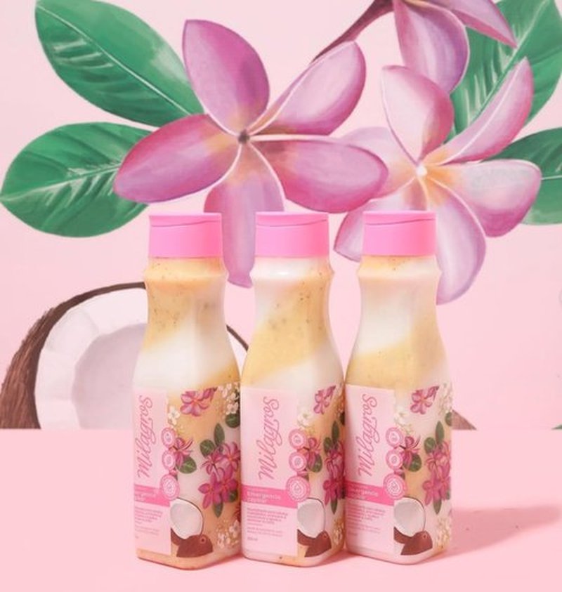 Milagros Emergencia Capilar Tratamiento Original Colombian Hair Care Products for Natural Growth, Strengthening, and Repair, 100% Natural, Pink
