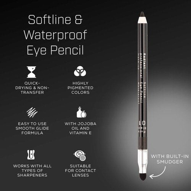 Radiant Waterproof Eyeliner Pencil - Long-Lasting Smudge-Proof Formula for Smoky Eyes | Chocolate (03)