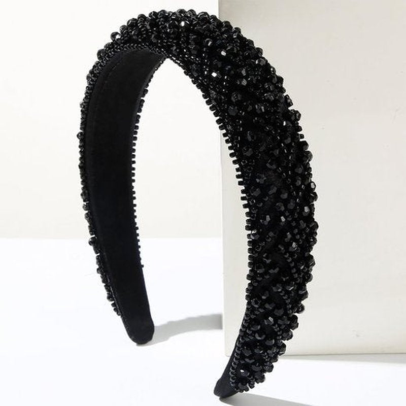 Ever Fairy Rhinestone Headband Women Girls Fashion Handmade Crystal Diamond Bling Headbands Hair Hoops Sparkle Glitter Beaded Jeweled Hairband Hair Accessories