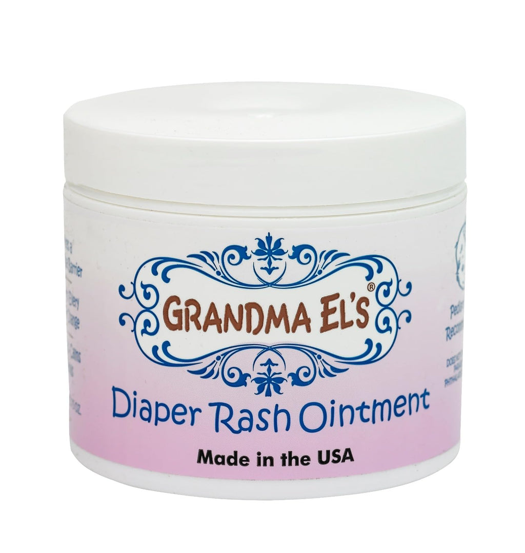 Grandma El’s Diaper Rash Ointment – Gentle Protection & Relief for Baby’s Delicate Skin – Pediatrician-Approved Moisturizing Barrier – Safe for Cloth & Disposable Diapers – 3.75 oz Jar
