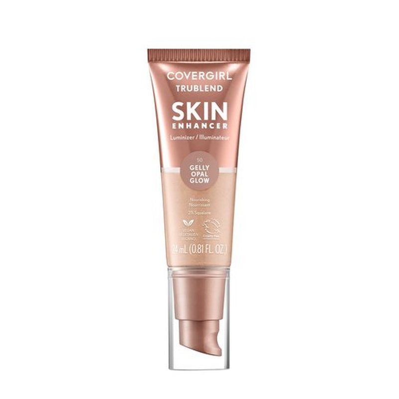CoverGirl TruBlend Skin Enhancer, Opal Glow, Luminizer, Glowy Finish, Flexible Coverage, Clean & Vegan, Water-Based Formula, For All Skin Tones, 0.81oz