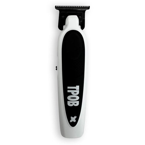 TPOB X Deluxe White Rubber Grip Digital Brushless 7200rpm Professional Hair Trimmer Hair Clippers for Men, Krazy Blade Trimmer Cordless Rechargeable Clippers (White)