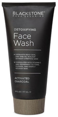 Blackstone Men's Grooming Detoxifying Face Wash with Vitamin E and Peppermint - Deep Cleansing & Exfoliating | Paraben & | - Activated Charcoal (6 Fl Oz)