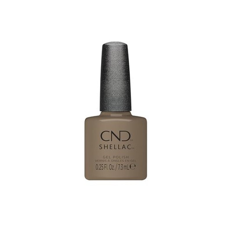 CND Shellac Gel Nail Polish - Long-Lasting Gray Color with Curve-Hugging Brush | 0.25 Fl Oz