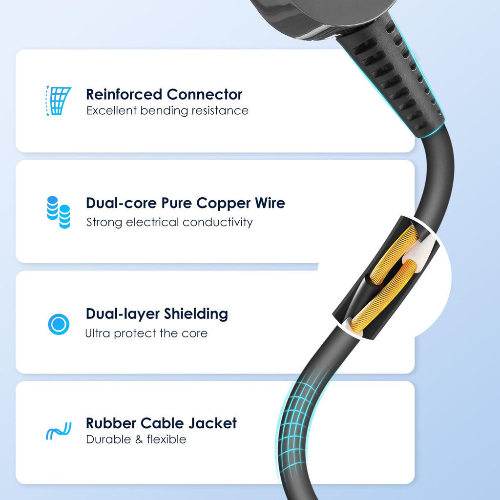 Upgrade Power Charger Cable Compatible with Dyson Hair Dryer Power Cord Cable Adapter Plug Accessories, 110V Power Charger Cable Repair Line Kit