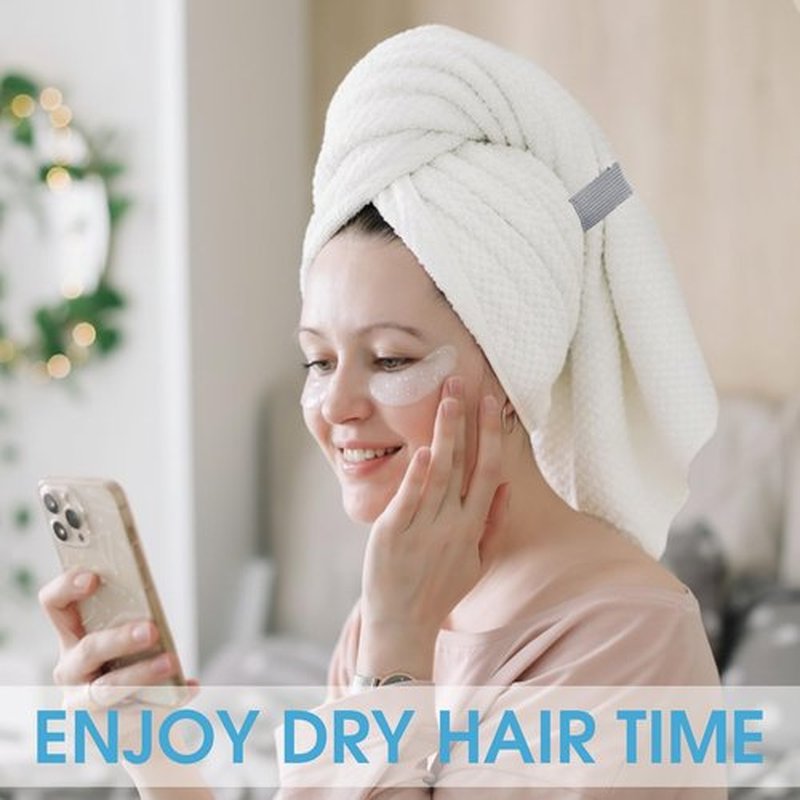 Breling Gray 3 Pack Large Microfiber Hair Towel 24 x 38 Inch Absorbent Wrap Turban Quick Dry for Women Men Curly Hair Shower