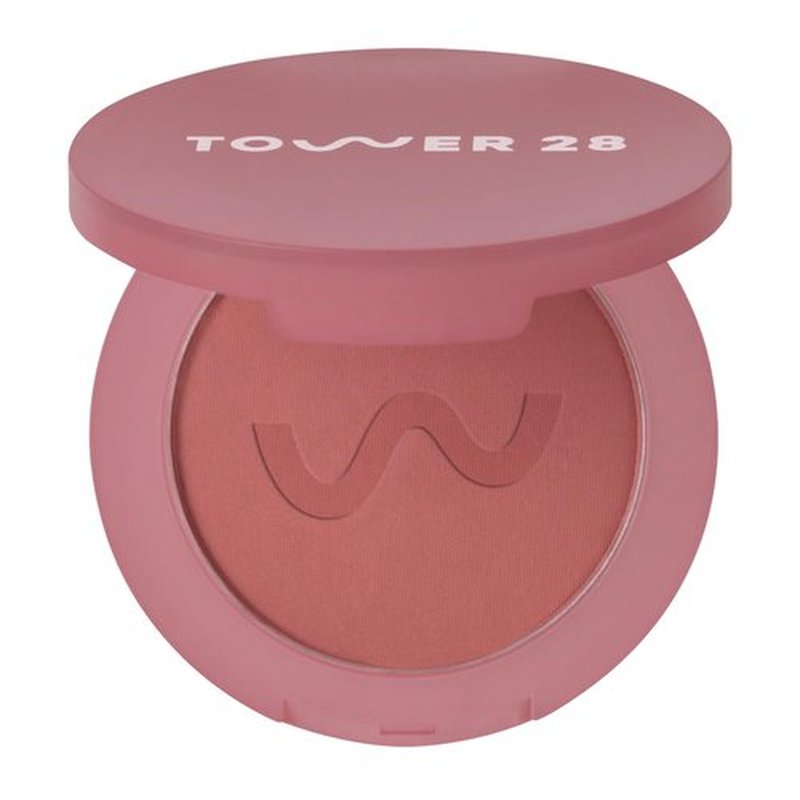 Tower 28 GetSet Matte Powder Blush for Cheeks - 12-Hour Setting Blush Powder for Smooth, Blurred Skin - Talc-Free, Sweat-Proof Face Blushes - Makeup for Sensitive Skin - Samo Spritzer (1.13 oz)