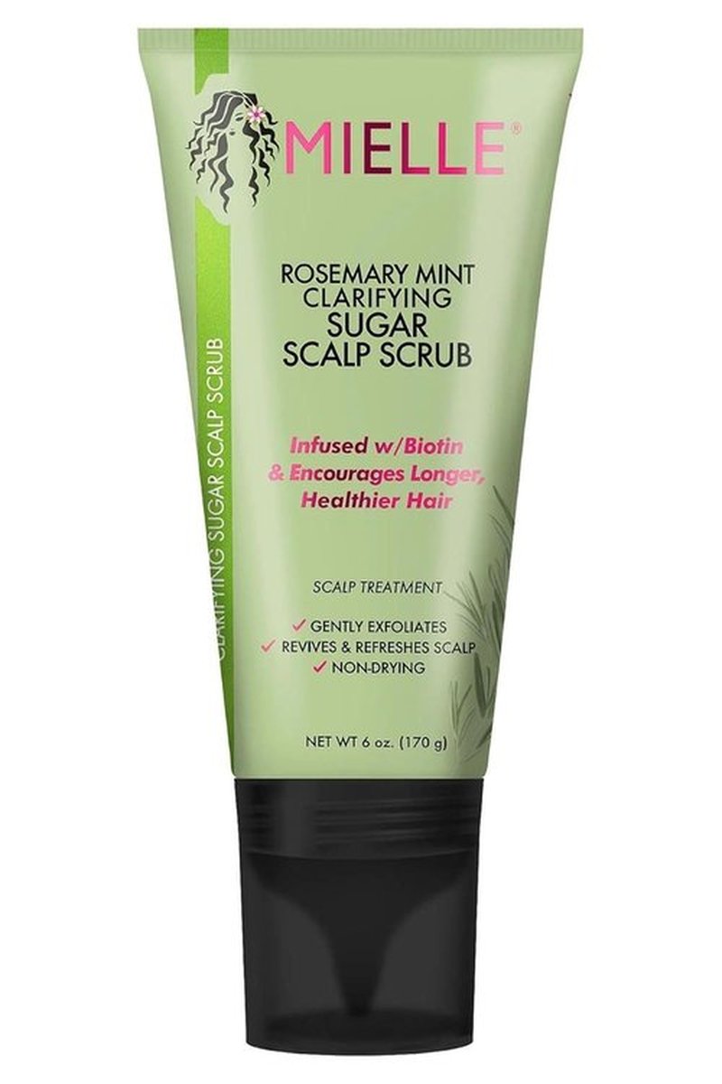 Mielle Organics Rosemary & Mint Scalp Scrub - Gentle Exfoliating Pre-Shampoo Treatment | Biotin Infused, 6 Fl Oz