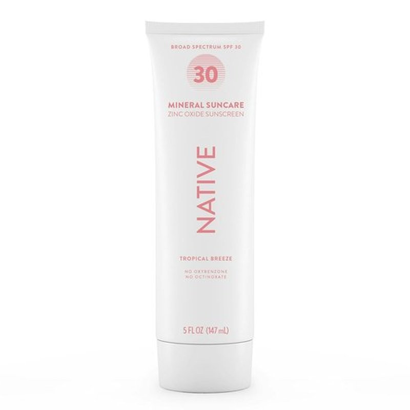 Native Tropical Breeze Body Sunscreen - SPF 30 Protection | 5 oz Hydrating Formula