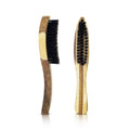 2 Pcs Beard Styling Brush, Bamboo with Natural Boar Bristles Beard & Mustache Brush for Men, Ergonomic Design Detangling Smoothing Tool for Thick Coarse Hair