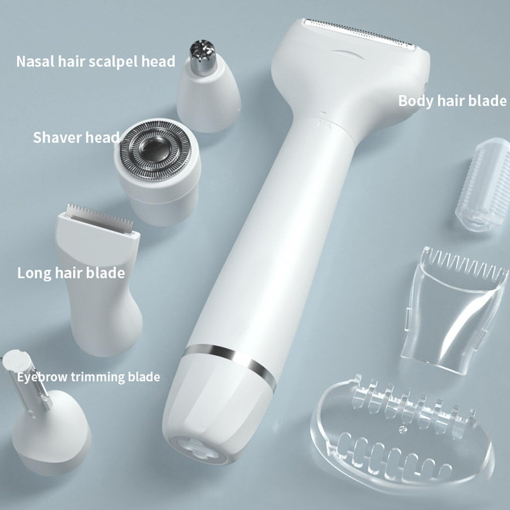 Pluxy Epil Pro 3.0 Women Face Epilator, Pluxy Hair Removal for Face,5-in-1 Painless Body Shaver and Facial Epilator, Rechargeable Bikini Trimmer Female Shaver for Facial, Legs, Underarm, Nose