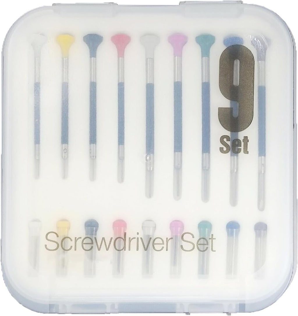 Professional Watchamakers Screwdriver Kit for Watches, Glasses Jewelery Accessories: to Adjust, Remove, Replace and Repair Flat Head Slotted 9 Piece- TimeLab Korea