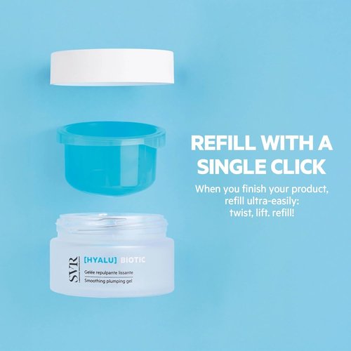SVR HYALU Biotic Regenerating Face Moisturizer With Hyaluronic Acid, Vitamin C & Probiotics. Intensive Hydration For Normal to Oily Skin. Gel Texture Care, Made In France, 1.7 fl.oz.