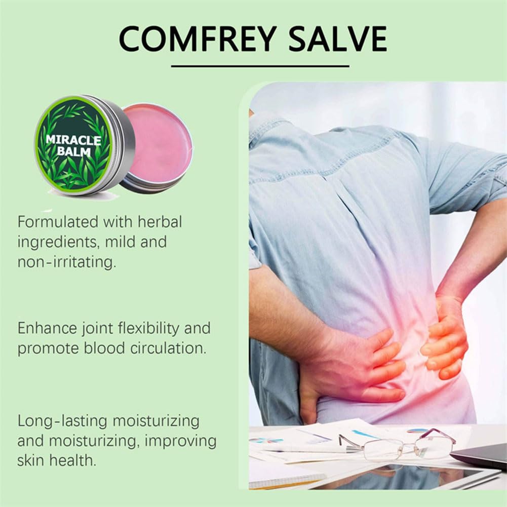 Wenrny Natural Miracle Balm, Miracle Balm for Swollen Legs, Natural Ingredients, Soothing Joint Cream for Back, Hands, Feet and Body, Improves Joint Comfort, Relaxed and Comfortable (A, 2Pcs)