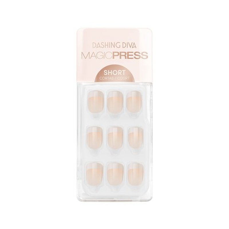 Dashing Diva Magic Press Nails - Day to Night | Short, Square Shaped Press On Nails | Long Lasting Stick On Gel Nails | Lasts Up to 7 Days | Contains 30 Stick On Nails, 1 Prep Pad, 1 File
