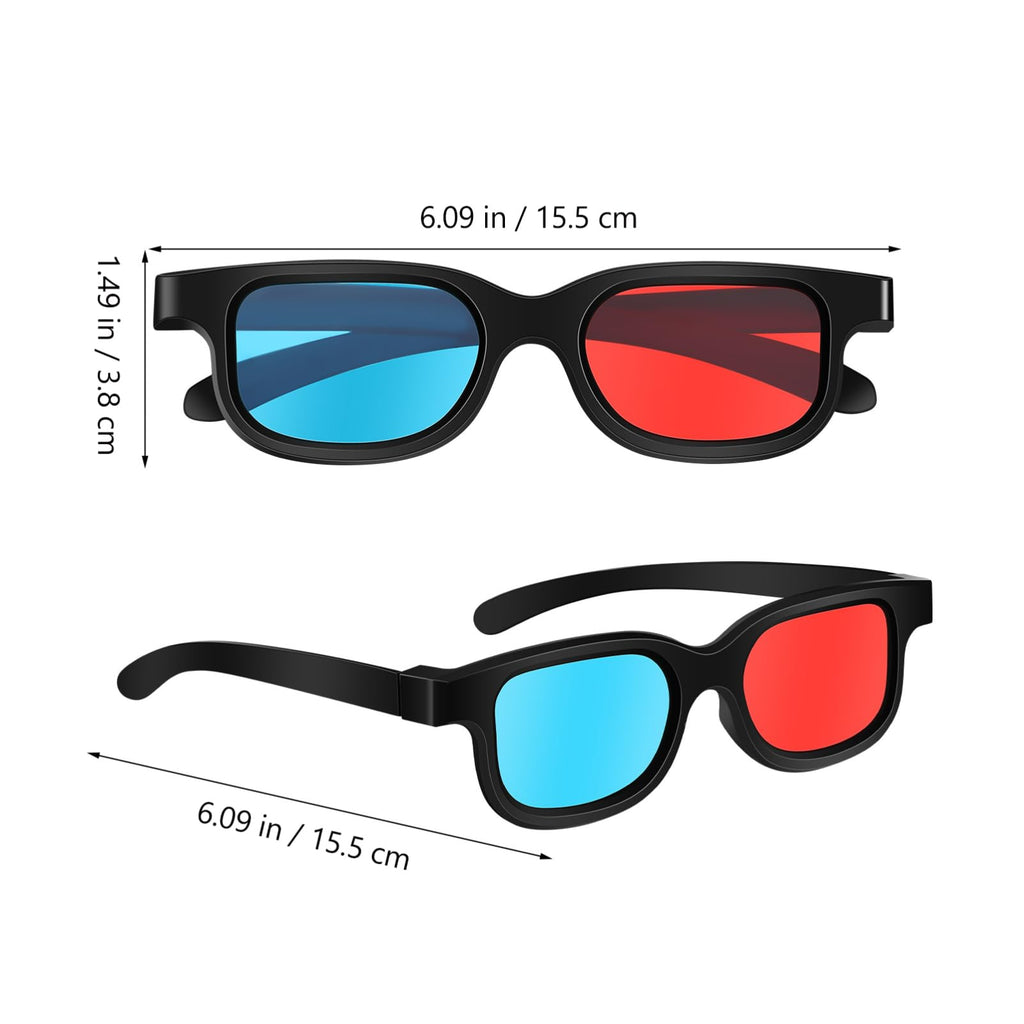 NOLITOY 3D Movie Gaming Glasses, 10Pcs Red-Blue Lens 3D Viewing Glasses Lightweight Frame Compatible with Ordinary Computer Monitors TVs Projectors