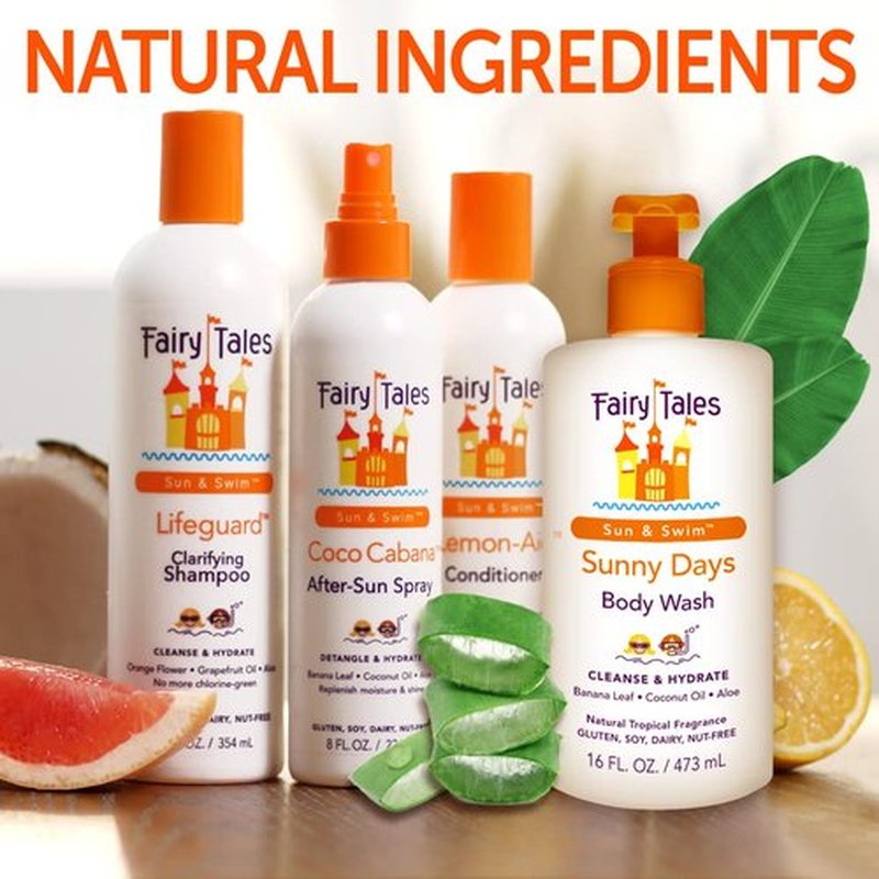 Fairy Tales Chlorine Removal Body Wash - Gentle Formula for Swimmers | 16oz Pump | No Harsh Chemicals