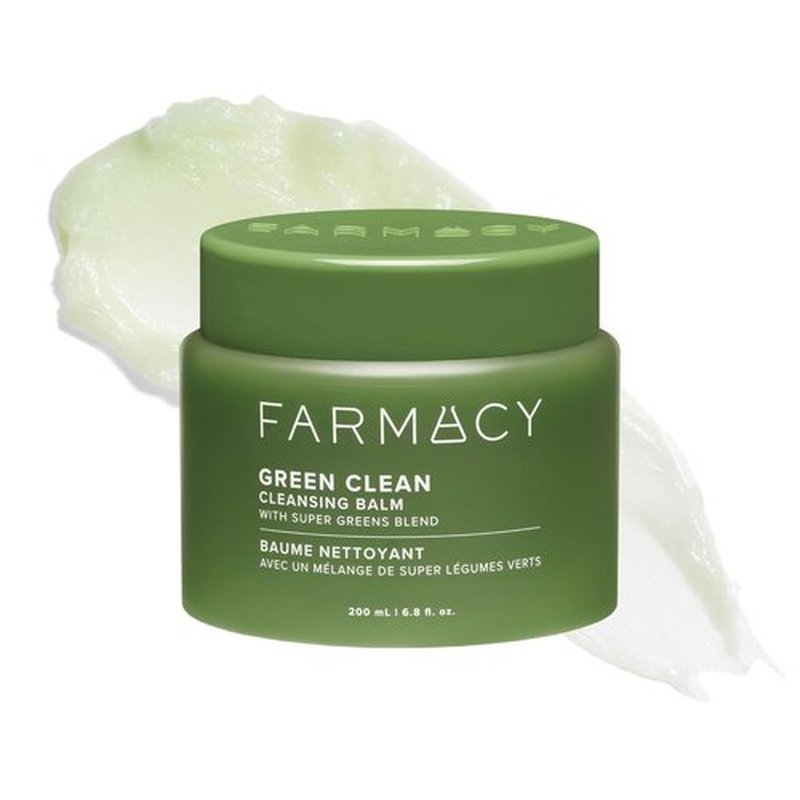 Farmacy Green Clean Makeup Remover Balm - Waterproof Oil Cleanser for Gentle Makeup Removal | Hydrates & Softens Skin (200ml)