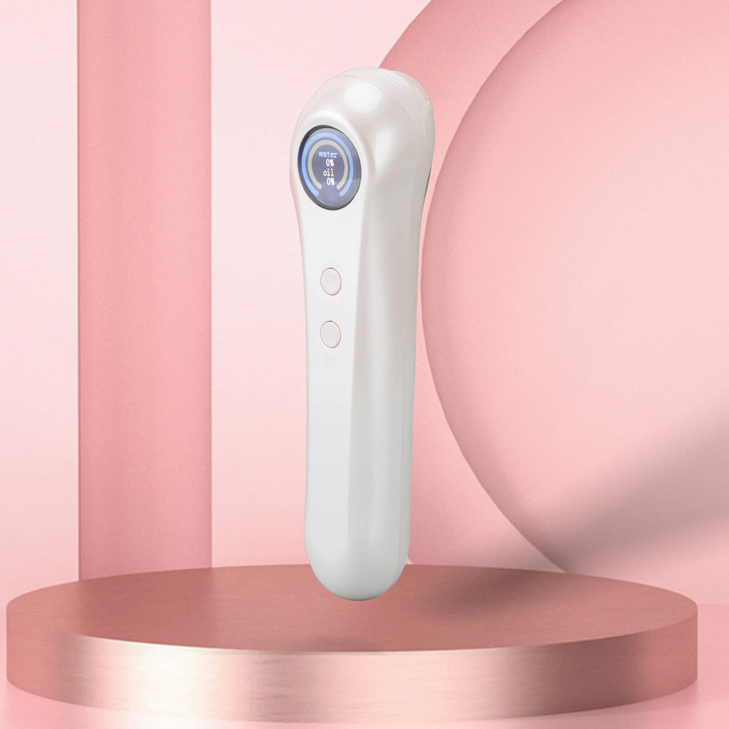 Hydration Tester, Digital Skin Analyzer Automatic Skin Water Oil Tester with LCD Display High Accuracy Integrated Water Oil Sensor Monitor for Home, Beauty Salon, Laboratory