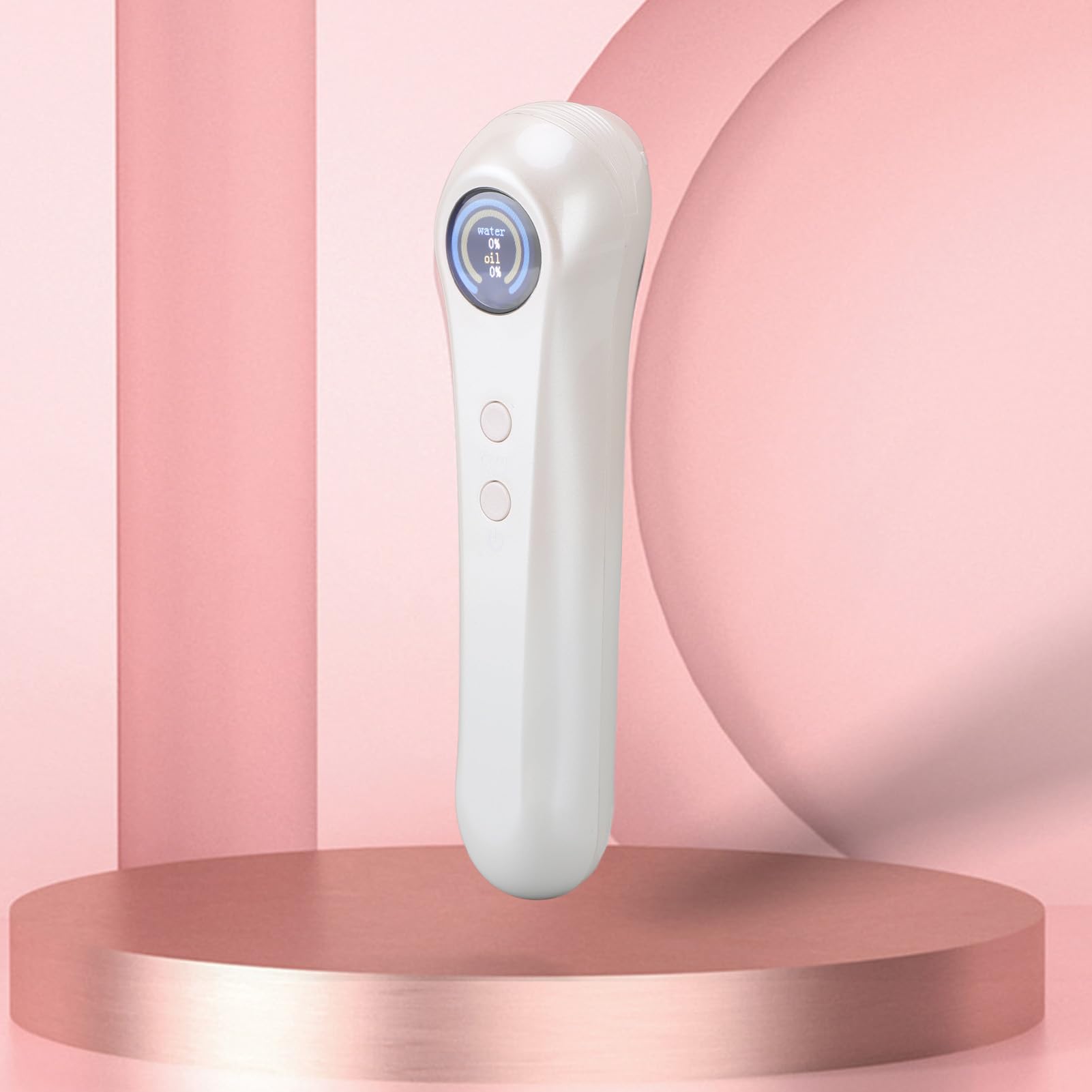 Hydration Tester, Digital Skin Analyzer Automatic Skin Water Oil Tester with LCD Display High Accuracy Integrated Water Oil Sensor Monitor for Home, Beauty Salon, Laboratory