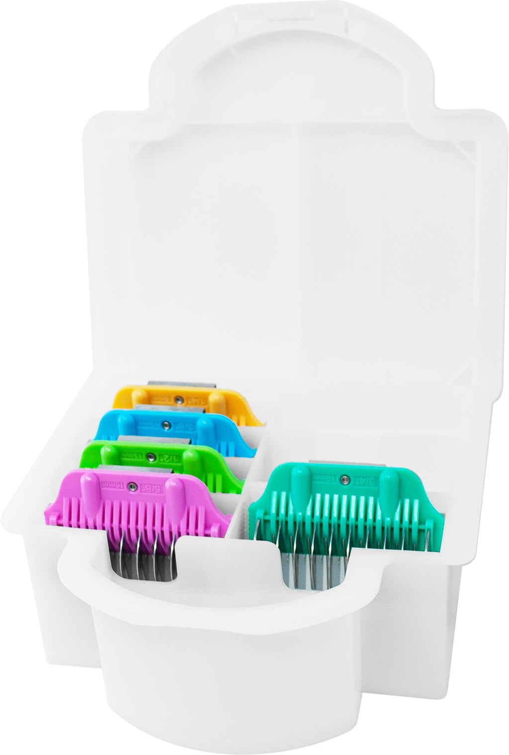 Bucchelli 5-Piece Wide Skiptooth Comb Attachment Set for Dog Grooming Clippers, Stainless Steel Over-The-Blade Guide Combs, Fits A5 Wide Blades