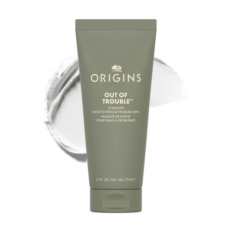 Origins Out Of Trouble Mask - Rescue Problem Skin | Absorbs Oil & Smooths Texture | Zinc & Sulfur, 2.5 Fl Oz