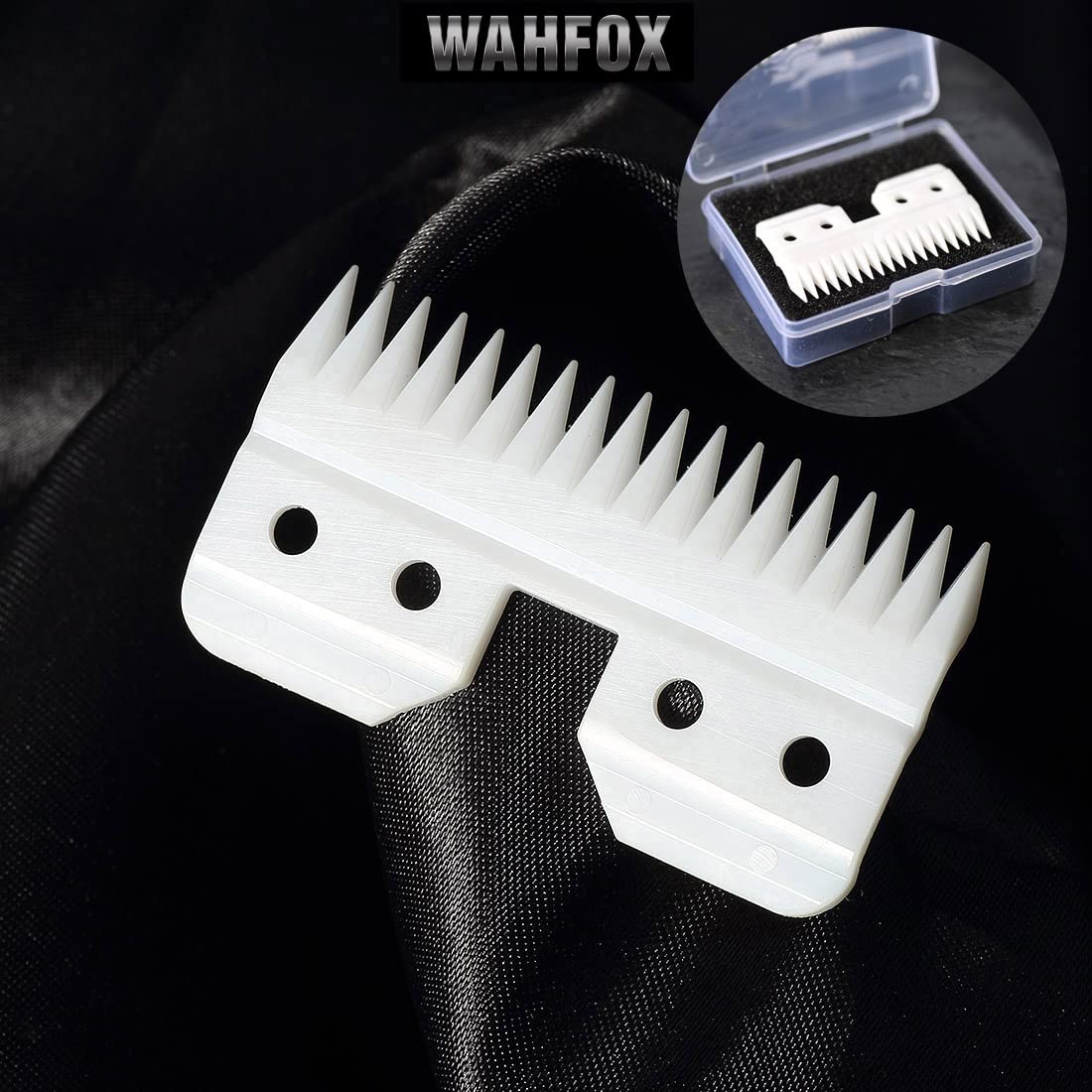 WAHFOX 3pcs Fast Feed Ceramic Blades for Oster Fast Feed Clipper Oster A5 Fast Feed Ceramic Blades Fast Feed Replacement Blade A5 Replacement Blade (3PCS)
