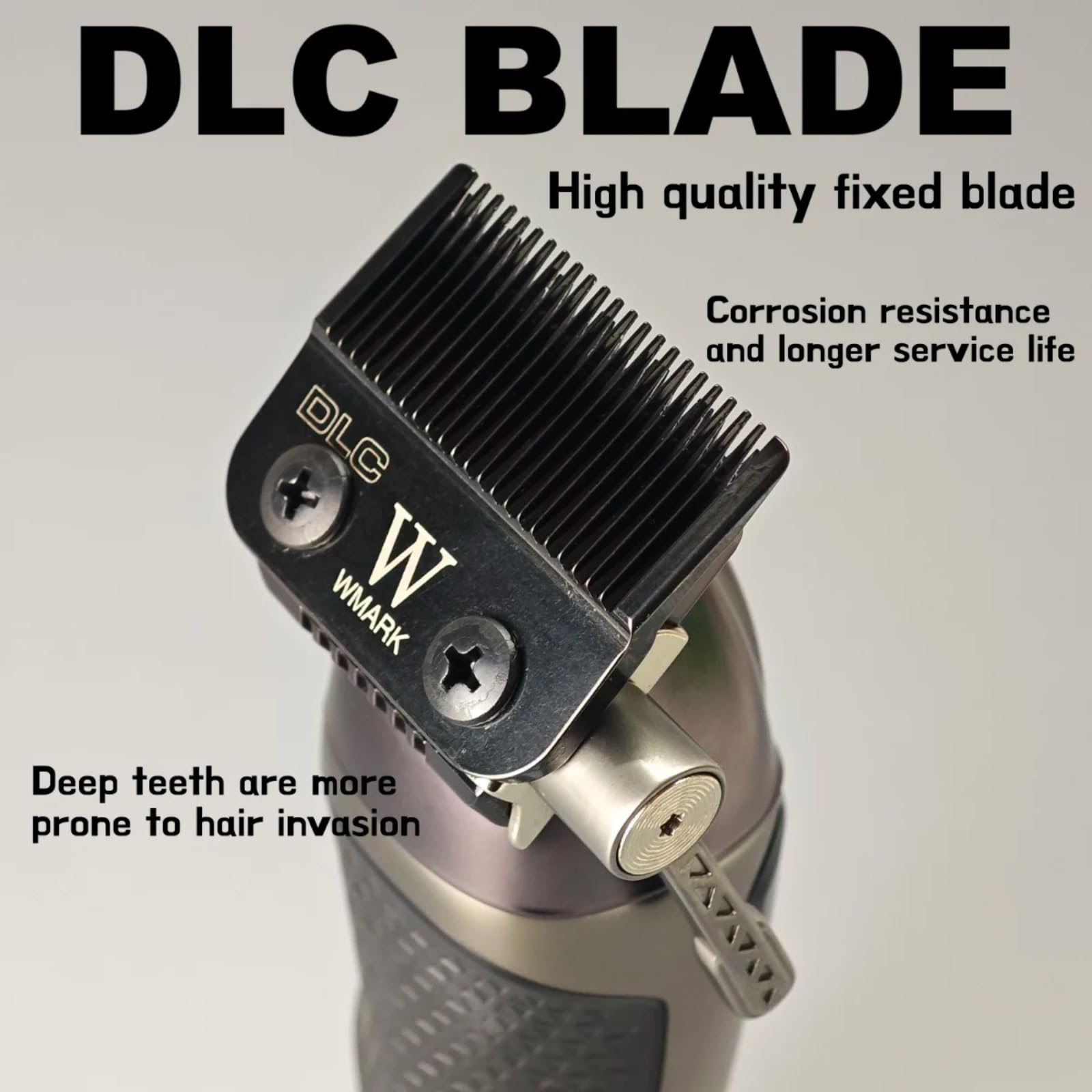 WMARK Hair Clippers for Men Professional Barber Clippers for Hair Cutting Cordless Clippers 5CR DLC Curved Ceramic Fade Blades, 2 Speed 8000/9000RPM, LED Digital Display, USB-C Rechargeable NG-8008