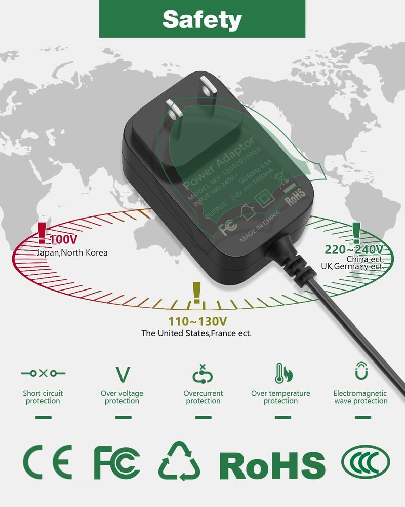 Wahl 2V Charger - Compatible Power Cord for 5-Star Series Clippers & Shavers | 5.9ft Length