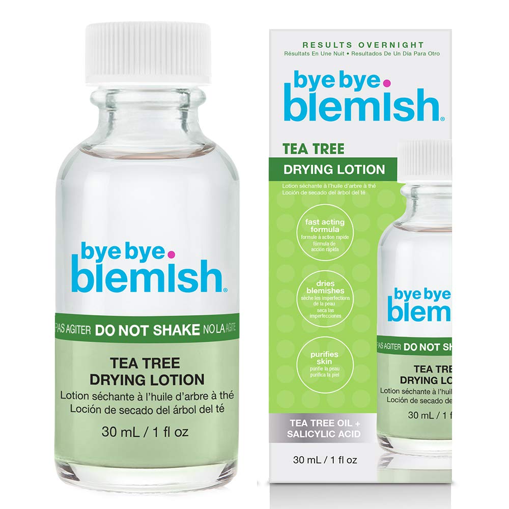 Bye Bye Blemish Tea Tree Drying Lotion – Salicylic Acid Liquid Acne Spot Treatment for Pimples & Blemishes, Fast Acting Formula, 1 fl oz, 1 Pack