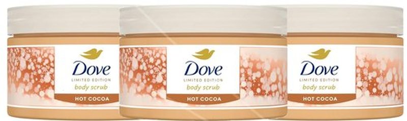 Pack of 3 - Dove Hot Cocoa Body Scrub - 3.5oz each - Limited Edition Pack x 3.