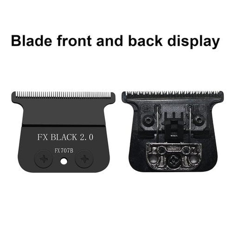 BaBylissPRO 707B Replacement Blades - 2 Pack with 4 Guards for FX787 & FX726 Trimmers | Black