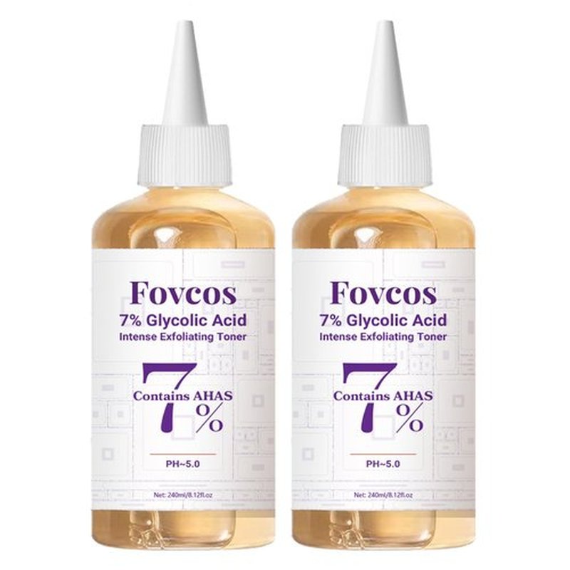 7% Glycolic Acid Exfoliating Toner, Exfoliating Skin Care Facial Toner, Improves Texture, Reduces Breakouts Pores and Fine Lines, Suitable for All Skin Types
