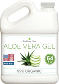 KinRose Care, 64oz Aloe Vera Gel for Face, Skin, Hair & Sunburn Relief - From Pure Organic Aloe Vera - Cold Pressed, Vegan, Unscented - Made in USA.