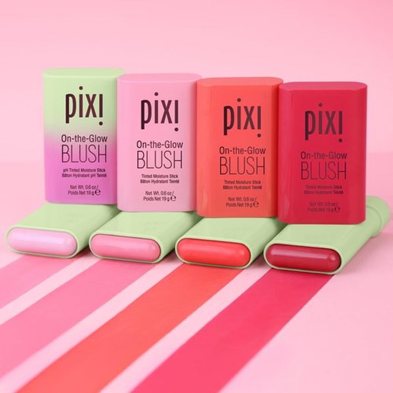 Pixi On-the-Glow Blush - CheekTone, pH Reactive Hydrating Tinted Moisture Blush Stick with Ginseng, Aloe Vera & Fruit Extracts, for Cheeks & Lips, 19g / 0.6oz, Paraben-Free